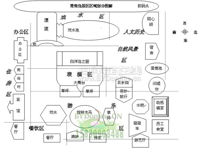 白洋淀鸳鸯岛布局图