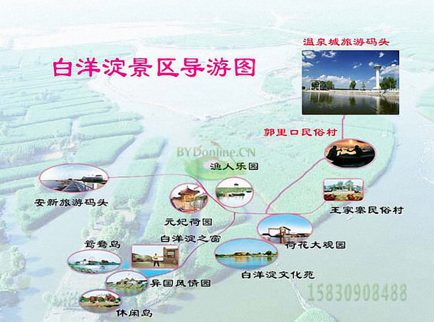 白洋淀景点分布图