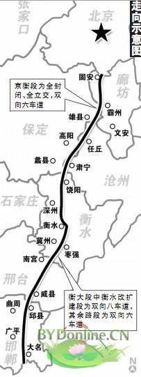 大广高速示意图