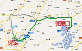 保定到白洋淀自驾游攻略之地图