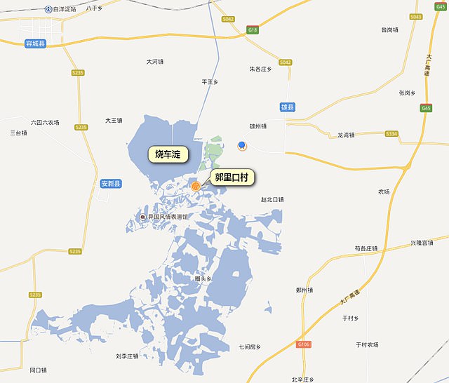 白洋淀在哪儿-白洋淀地图之淀泊面积图