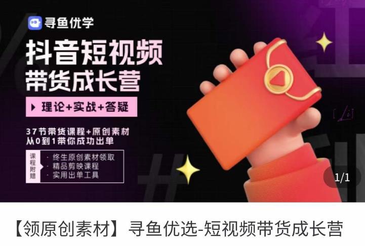 短视频带货成长营，​抖音短视频出单攻略，吃透账号运营的奥秘，轻松带货-轻松搞定副业 - 高效赚钱方法和建议