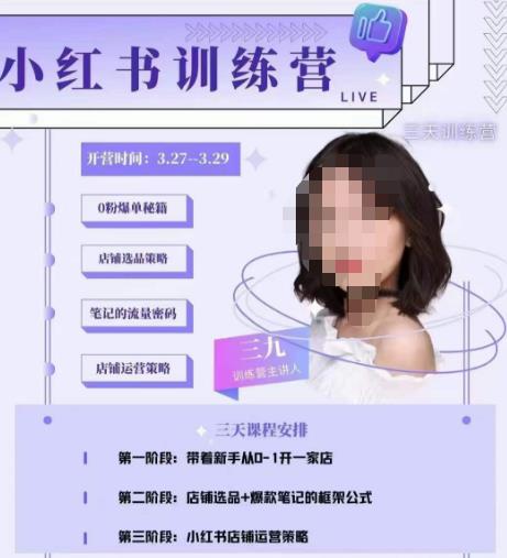 三九-小红书0粉店铺爆单训练营，带你从0-1开店铺，选品，做爆款-轻松搞定副业 - 高效赚钱方法和建议