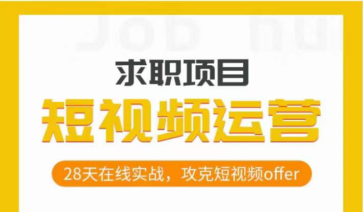 短视频运营求职实操项目，28天在线实战，攻克短视频offer-轻松搞定副业 - 高效赚钱方法和建议