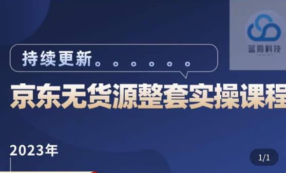 蓝七·2023京东店群整套实操视频教程，京东无货源整套操作流程大总结，减少信息差，有效做店发展-轻松搞定副业 - 高效赚钱方法和建议