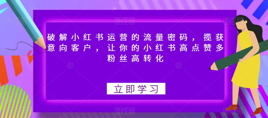 破解小红书运营的流量密码，揽获意向客户，让你的小红书高点赞多粉丝高转化-轻松搞定副业 - 高效赚钱方法和建议