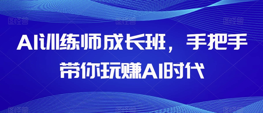 AI训练师成长班，手把手带你玩赚AI时代-轻松搞定副业 - 高效赚钱方法和建议