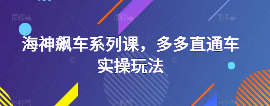 海神飙车系列课，多多直通车实操玩法-轻松搞定副业 - 高效赚钱方法和建议