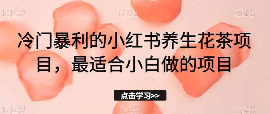 冷门暴利的小红书养生花茶项目，最适合小白做的项目【揭秘】-轻松搞定副业 - 高效赚钱方法和建议