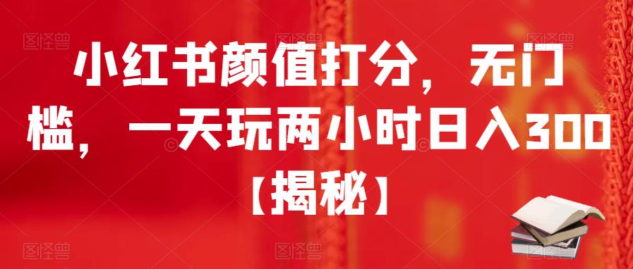 小红书颜值打分，无门槛，一天玩两小时日入300+【揭秘】-轻松搞定副业 - 高效赚钱方法和建议
