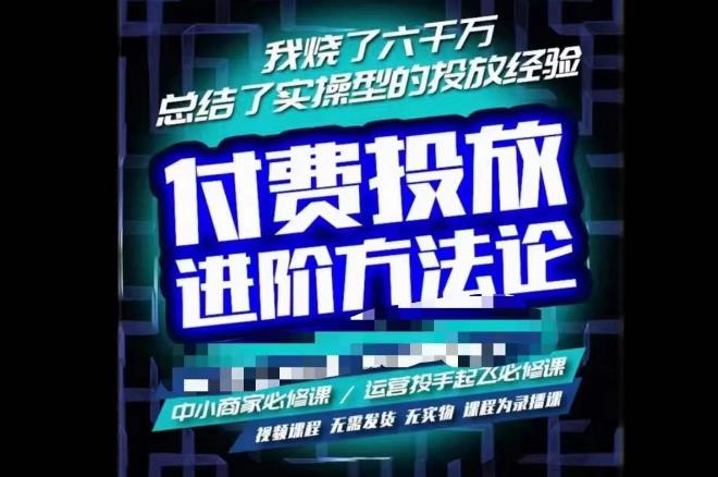 苏酒儿·抖音付费投放进阶课程，烧了六千万总结了实操型投放经验，运营投手起飞必修课-轻松搞定副业 - 高效赚钱方法和建议