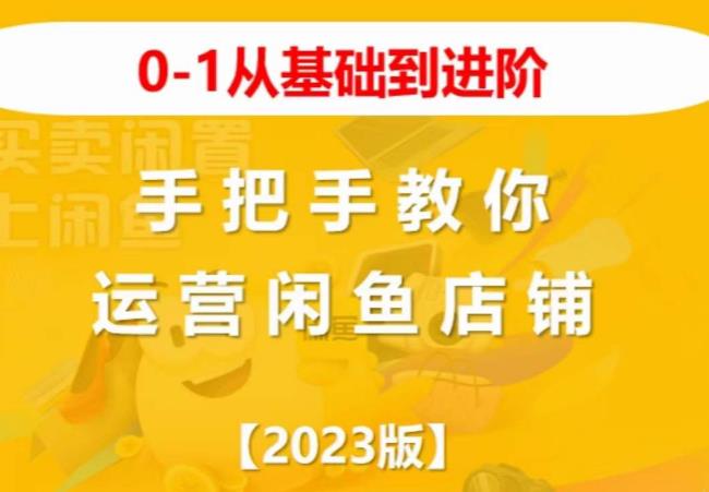 2023版0-1从基础到进阶，手把手教你运营闲鱼店铺-轻松搞定副业 - 高效赚钱方法和建议