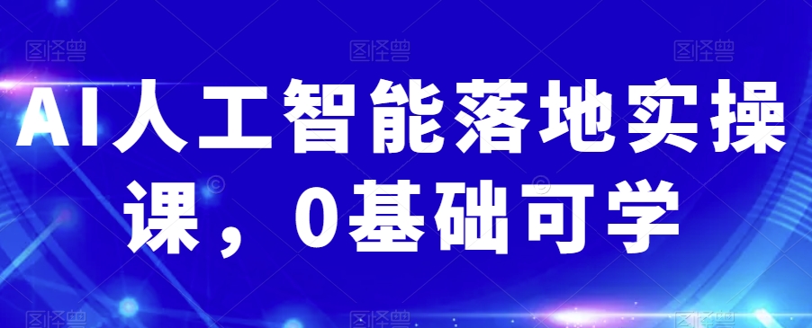 AI人工智能落地实操课，0基础可学-轻松搞定副业 - 高效赚钱方法和建议