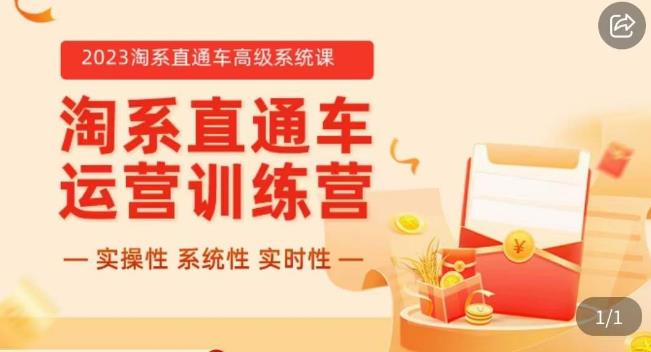 冠东·2023淘系直通车高级系统课，​实操性，系统性，实时性，直通车完整体系教学-轻松搞定副业 - 高效赚钱方法和建议