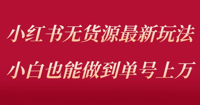 小红书无货源最新螺旋起号玩法，电商小白也能做到单号上万（价值3980元）-轻松搞定副业 - 高效赚钱方法和建议