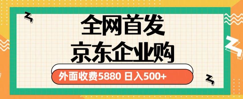 3月最新京东企业购教程，小白可做单人日利润500+撸货项目（仅揭秘）-轻松搞定副业 - 高效赚钱方法和建议
