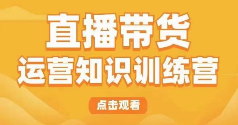 直播带货运营知识训练营，听得懂、用得上、有效果，教你学会直播带货、主播运营，实现0-1的飞跃-轻松搞定副业 - 高效赚钱方法和建议