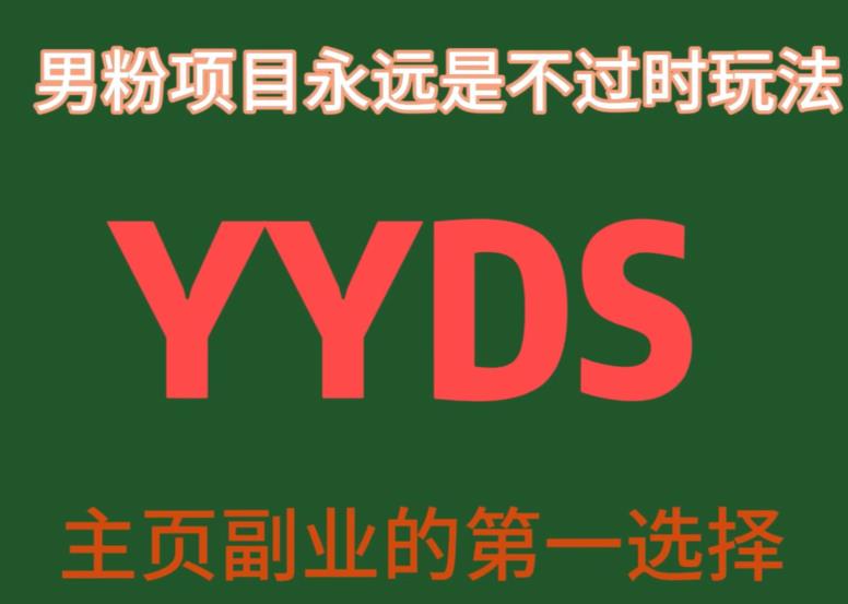 YYDS男粉项目永远是不过时玩法，主业副业的第一选择【揭秘】-轻松搞定副业 - 高效赚钱方法和建议