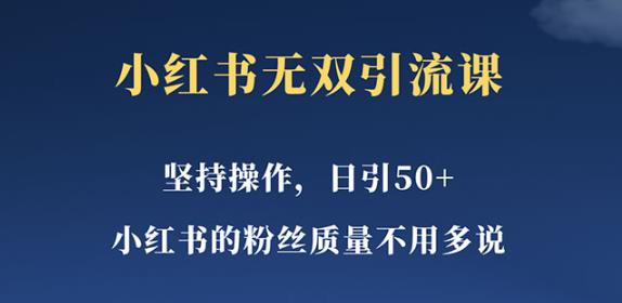 小红书无双课一天引50+女粉，不用做视频发视频，小白也很容易上手拿到结果【仅揭秘】-轻松搞定副业 - 高效赚钱方法和建议