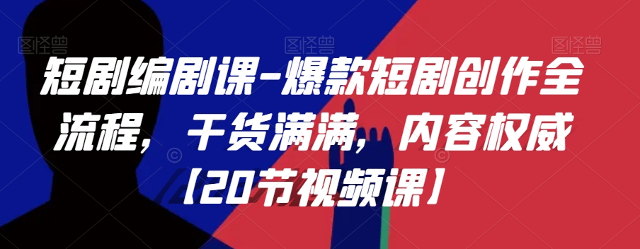 短剧编剧课-爆款短剧创作全流程，干货满满，内容权威【20节视频课】-轻松搞定副业 - 高效赚钱方法和建议