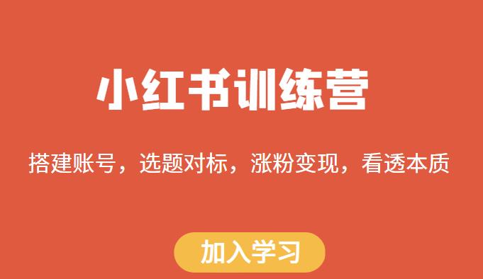 小红书训练营，搭建账号，选题对标，涨粉变现，看透本质-轻松搞定副业 - 高效赚钱方法和建议
