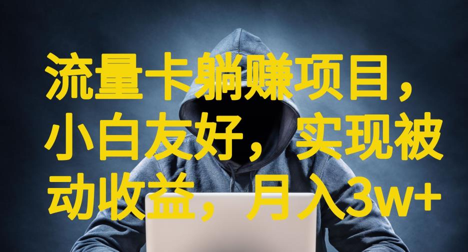 流量卡躺赚项目，小白友好，开设后台，实现被动收益，只要出卡，就能一直赚钱，利润高昂【揭秘】-轻松搞定副业 - 高效赚钱方法和建议