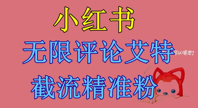 小红书无限评论艾特截流精准粉（软件+教程）-轻松搞定副业 - 高效赚钱方法和建议