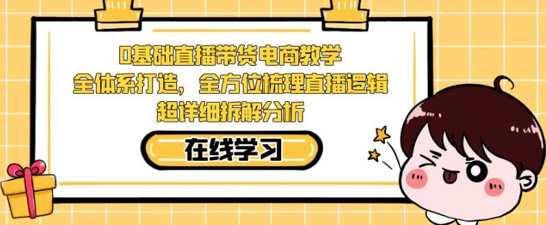 零基础直播带货电商教学，全方位梳理直播逻辑，超详细拆解分析-轻松搞定副业 - 高效赚钱方法和建议