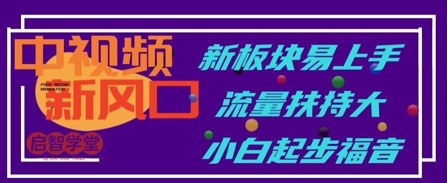 中视频新风口，新板块易上手，流量扶持大，小白起步福音【揭秘】-轻松搞定副业 - 高效赚钱方法和建议