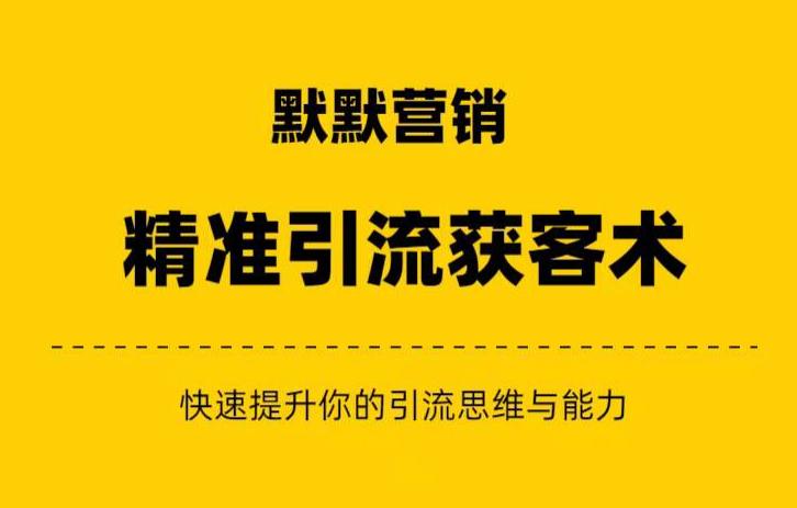 默默营销·精准引流+私域营销+逆袭赚钱（三件套）快速提升你的赚钱认知与营销思维-轻松搞定副业 - 高效赚钱方法和建议
