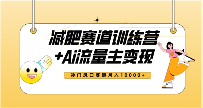 全新减肥赛道AI流量主+训练营变现玩法教程，蓝海冷门赛道小白轻松上手，月入10000+-轻松搞定副业 - 高效赚钱方法和建议