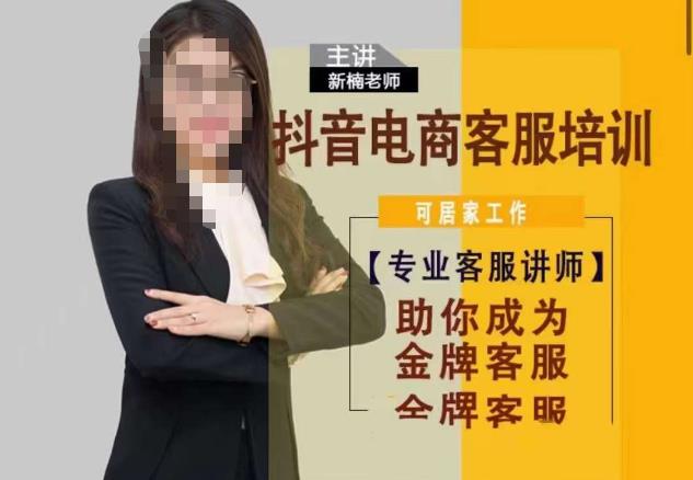 新楠•抖音电商客服培训，0基础小白客服通往金牌客服之路-轻松搞定副业 - 高效赚钱方法和建议