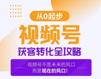 视频号获客转化全攻略，手把手教你打造爆款视频号！-轻松搞定副业 - 高效赚钱方法和建议