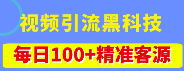 视频引流黑科技玩法，不花钱推广，视频播放量达到100万+，每日100+精准客源-轻松搞定副业 - 高效赚钱方法和建议