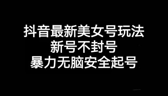 抖音最新美女号玩法，新号不封号，暴力无脑安全起号【揭秘】-轻松搞定副业 - 高效赚钱方法和建议