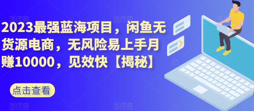 2023最强蓝海项目，闲鱼无货源电商，无风险易上手月赚10000，见效快【揭秘】-轻松搞定副业 - 高效赚钱方法和建议
