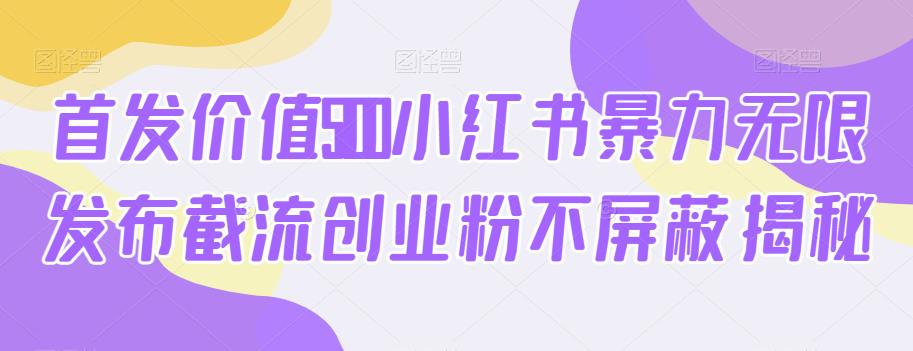 首发价值5100小红书暴力无限发布截流创业粉不屏蔽揭秘-轻松搞定副业 - 高效赚钱方法和建议