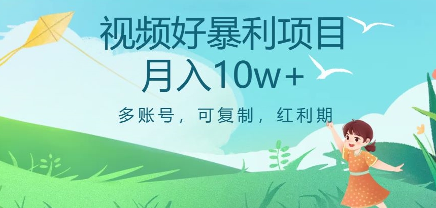 视频号暴利项目，多账号，可复制，红利期，月入10w+【揭秘】-轻松搞定副业 - 高效赚钱方法和建议