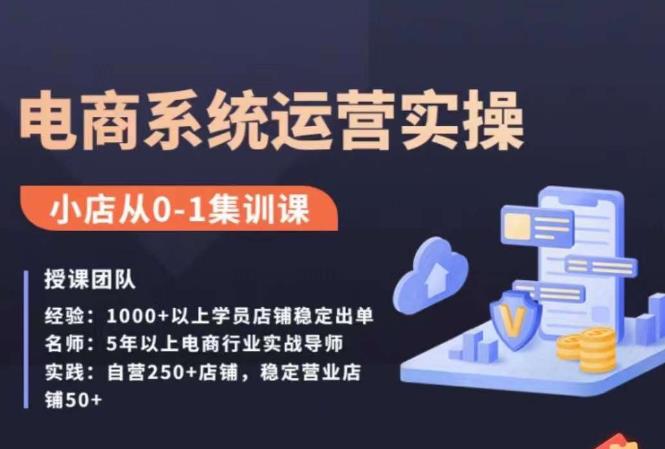 抖店精细化运营全案课，抖音​小店从0-1集训营，电商系统运营实操课-轻松搞定副业 - 高效赚钱方法和建议
