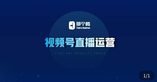 那个腾·视频号直播运营，​视频号直播推流逻辑/流量渠道解析/直播起号攻略/直播实操技巧-轻松搞定副业 - 高效赚钱方法和建议