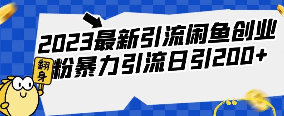 2023最新引流闲鱼创业粉暴力引流日引200+【揭秘】-轻松搞定副业 - 高效赚钱方法和建议