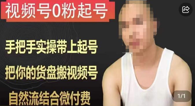 天诺老吴视频号0粉起号课程，手把手实操带上起号，把你的货盘搬视频号，自然流结合微付费-轻松搞定副业 - 高效赚钱方法和建议