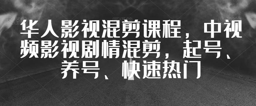 华人影视混剪课程，中视频影视剧情混剪，起号、养号、快速热门-轻松搞定副业 - 高效赚钱方法和建议