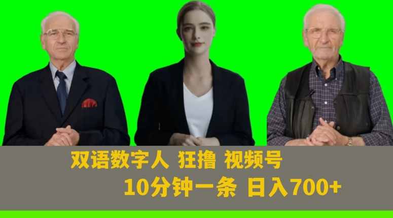 Ai生成双语数字人狂撸视频号，日入700+内附251G素材【揭秘】-轻松搞定副业 - 高效赚钱方法和建议