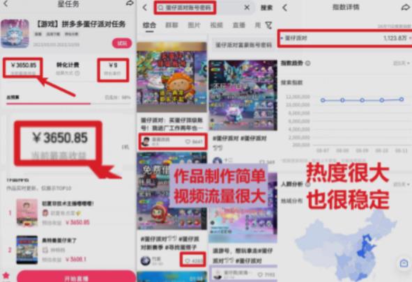 靠蛋仔派对日入3600+，会截图就能做，保姆式教学无脑操作（教程+资料）【揭秘】-轻松搞定副业 - 高效赚钱方法和建议