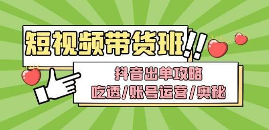 短视频带货内训营：抖音出单攻略，吃透/账号运营/奥秘，轻松带货-轻松搞定副业 - 高效赚钱方法和建议