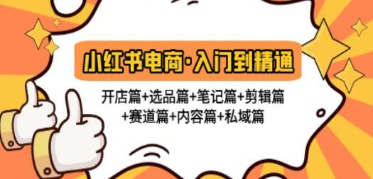 小红书电商入门到精通 开店篇+选品篇+笔记篇+剪辑篇+赛道篇+内容篇+私域篇-轻松搞定副业 - 高效赚钱方法和建议