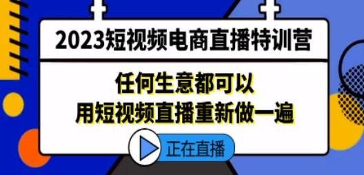 2023短视频电商直播特训营，任何生意都可以用短视频直播重新做一遍-轻松搞定副业 - 高效赚钱方法和建议