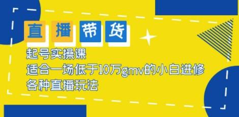 2023直播带货起号实操课，适合一场低于·10万gmv的小白进修 各种直播玩法-轻松搞定副业 - 高效赚钱方法和建议