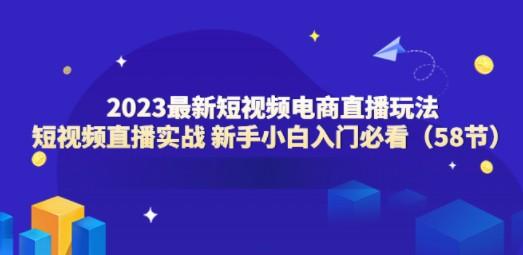 2023最新短视频电商直播玩法课 短视频直播实战 新手小白入门必看（58节）-轻松搞定副业 - 高效赚钱方法和建议